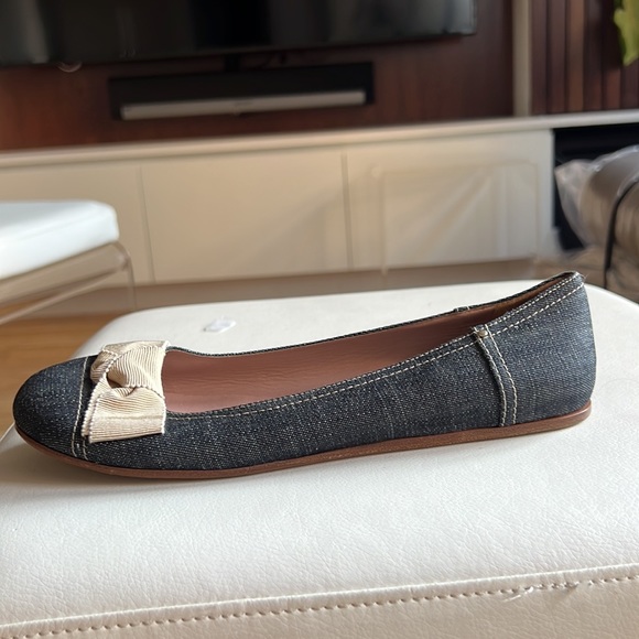 Jean Prada flat shoes with ribbon bow - size 8 1/2 - Picture 8 of 9